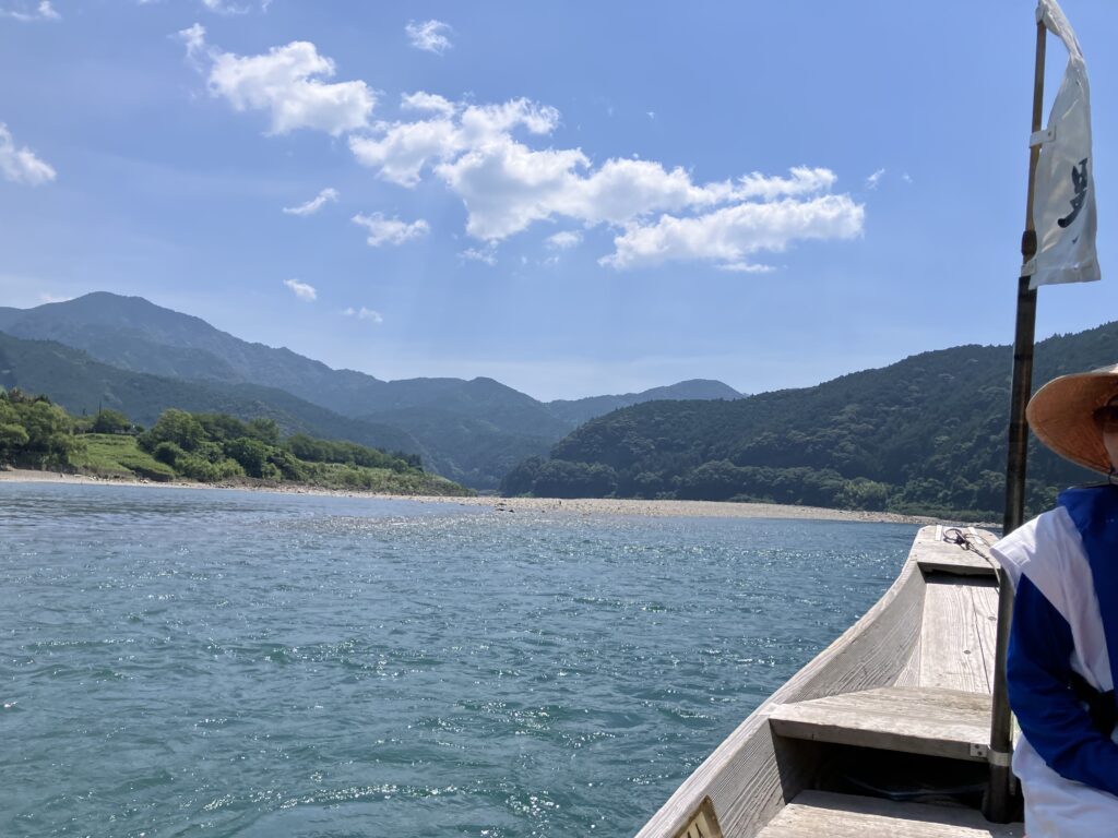 熊野古道 熊野川 川舟下り 航行