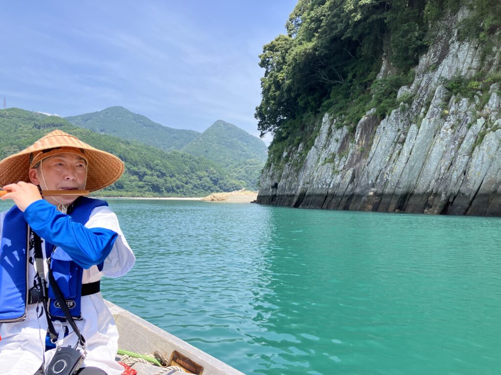 熊野古道 熊野川 川舟下り 篠笛